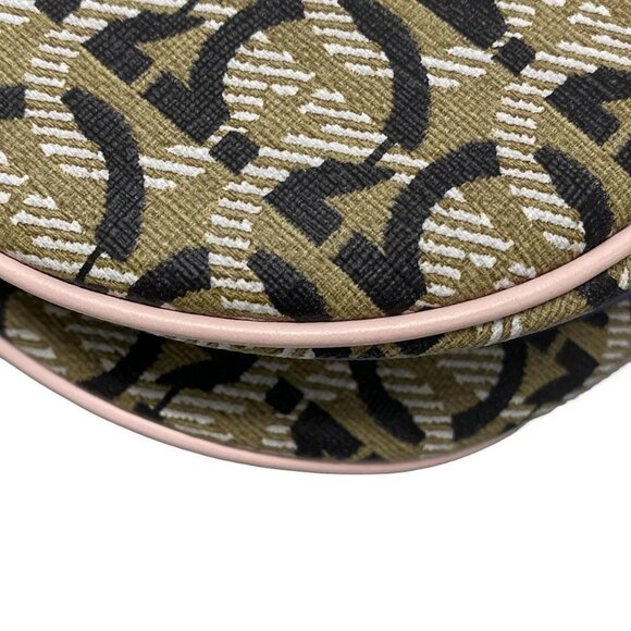 Auth Salvatore Ferragamo Gancini 21H986 Beige Red Multi PVC Leather - Picture 3 of 16